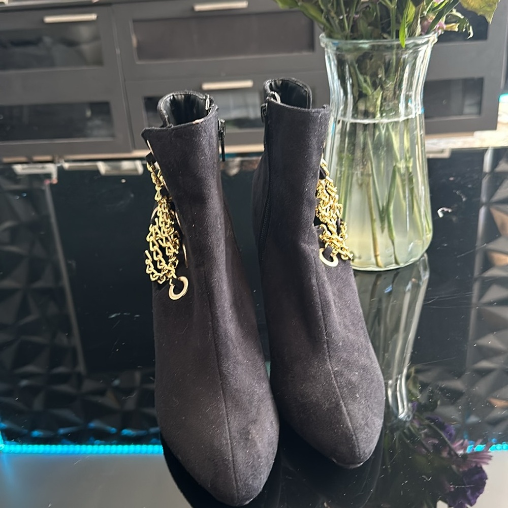 Suede Chain Bootie - Picture 2 of 5
